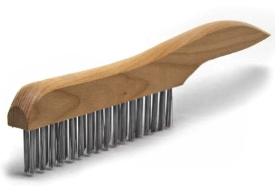 2 x 17 Row Stainless Steel Wire Shoe Handle Scratch Brush (pack of 12)