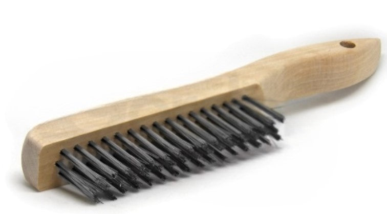 3 x 16 Row Stainless Steel Wire Shoe Handle Scratch Brush (pack of 12)