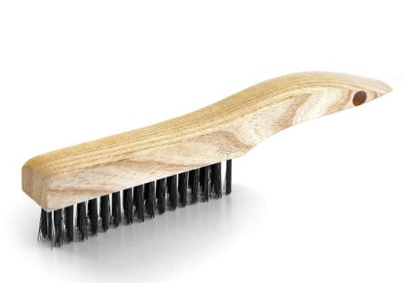 Economy 4 x 16 Row Carbon Steel Wire Shoe Handle Scratch Brush (pack of 12)