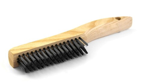 Economy 4 x 16 Row Carbon Steel Wire Shoe Handle Scratch Brush (pack of 12)