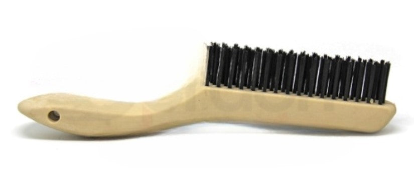 4 x 16 Row Carbon Steel Wire Plastic Shoe Handle Scratch Brush (pack of 12)