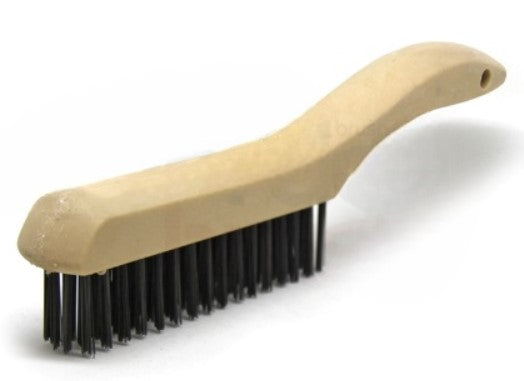 4 x 16 Row Carbon Steel Wire Plastic Shoe Handle Scratch Brush (pack of 12)