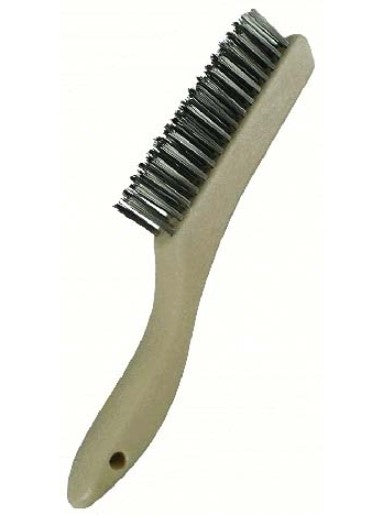 4 x 16 Row Stainless Steel Wire Plastic Shoe Handle Scratch Brush (pack of 12)