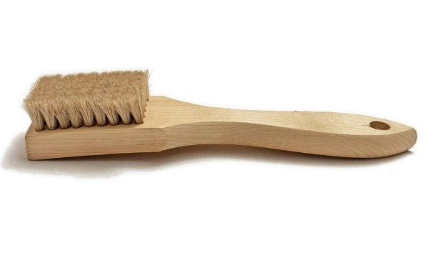 5 x 9 Row Horsehair Bristle Scratch Brush – Shaped Wood Handle (pack of 12)
