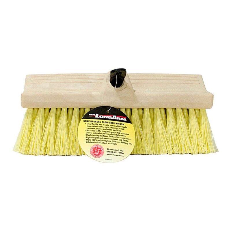 Stiff Bi-Level Flow-Thru Brush