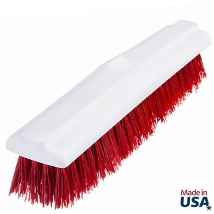 14" Stiff Hygienic Deck Broom Scrubber (handle sold separately)