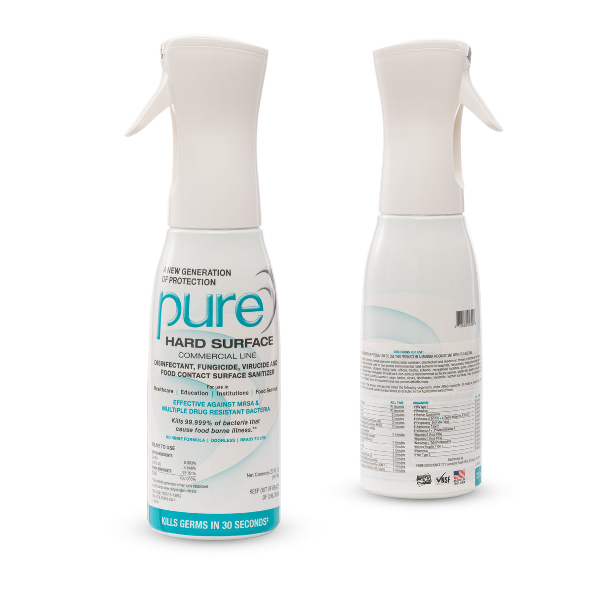 20oz sanitizer/disinfectant RTU - Pure Bioscience