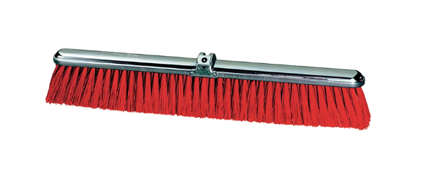 18" red polypropylene broom - average duty (handle sold separately) pack of 12