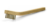 3 x 7 Row 0.006" Brass Bristle and Plywood Handle Scratch Brush (12 pack)