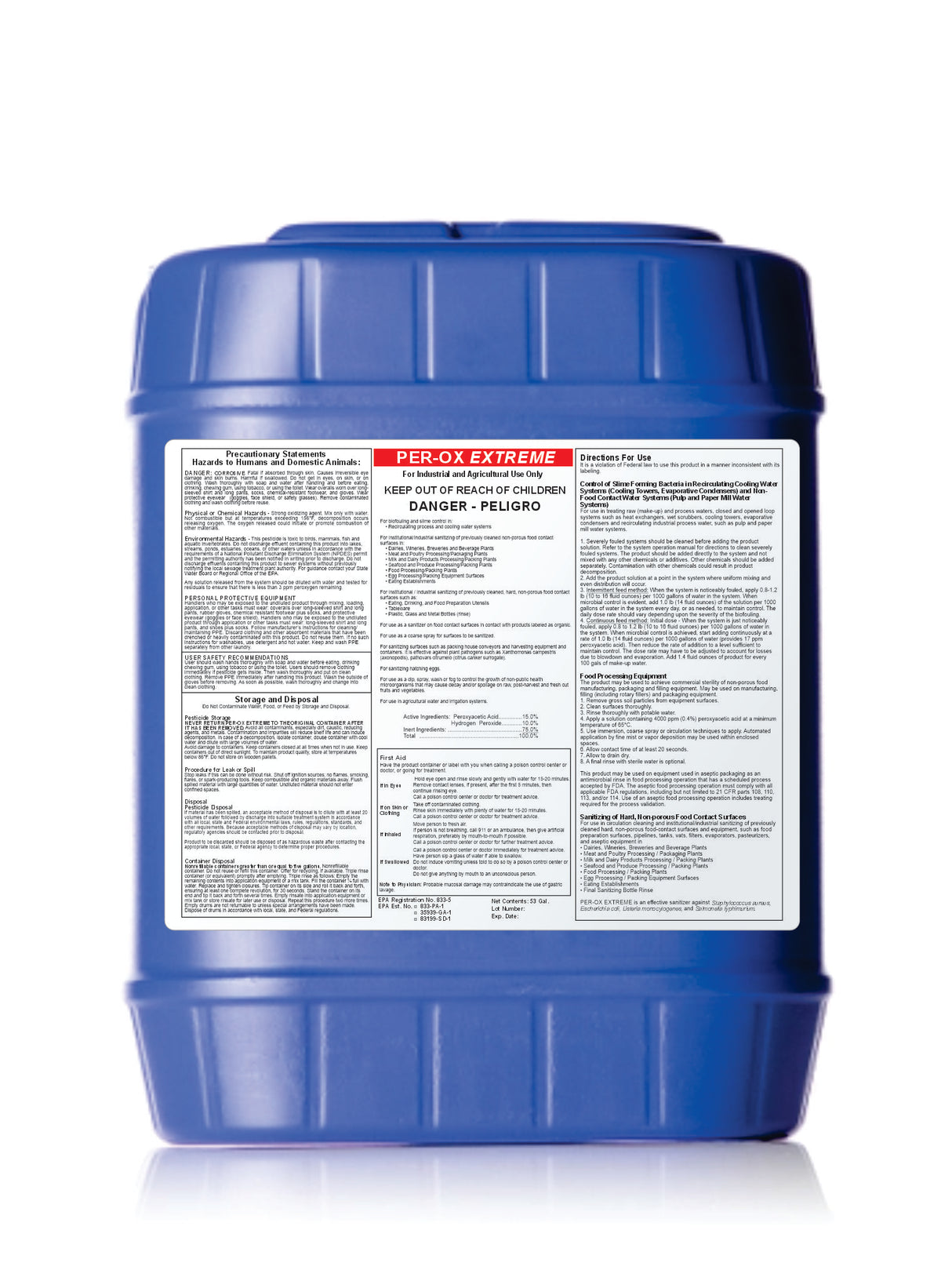 Peracetic Acid Sanitizer - AF4367E - Per-Ox Extreme