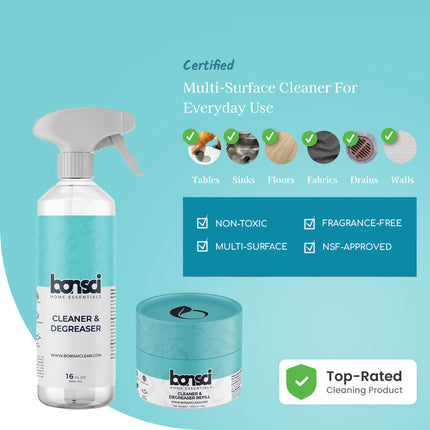 Bonsai Home Cleaner & Degreaser Kit - includes 16oz spray bottle (makes 5 gallons of cleaner)