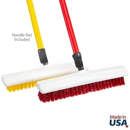 14" Stiff Hygienic Deck Broom Scrubber (handle sold separately)