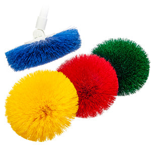 9" Hygienic Round Tank Brushes (white polyester ONLY)