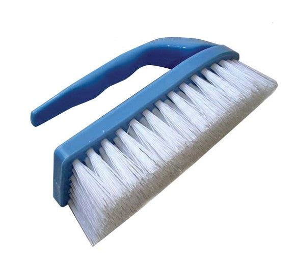 6" Plastic Scrub Brush – White Polypropylene Bristles (pack of 12)