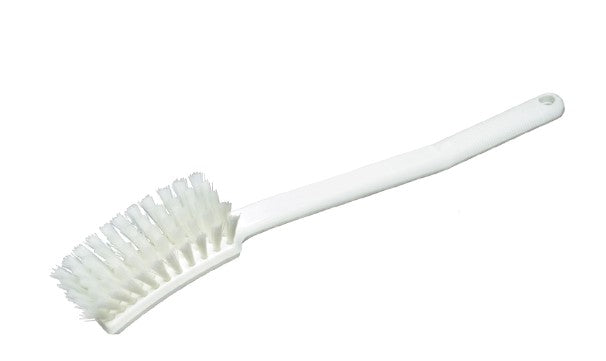 20" Long Handle Utility Brush – White Polyester Bristles (pack of 10)