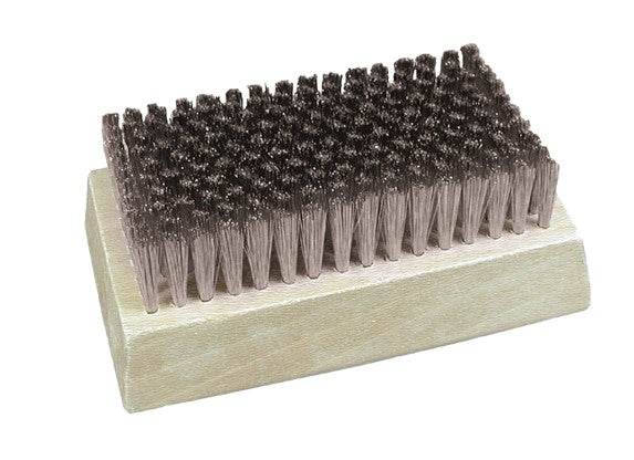 Fine Filament Block Brush – Medium-Duty Stainless Steel (pack of 12)