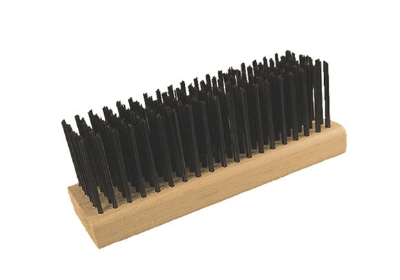 Large Wood Block Brush – Stiff Tempered Carbon Steel Bristles (pack of 12)