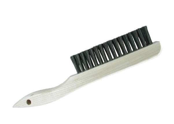 Wood Shoe Handle Scratch Brush – Tempered Carbon Steel (pack of 12)