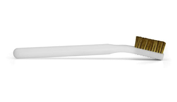 1 x 11 Row 0.003" Brass Bristle and Acetal Handle Scratch Brush